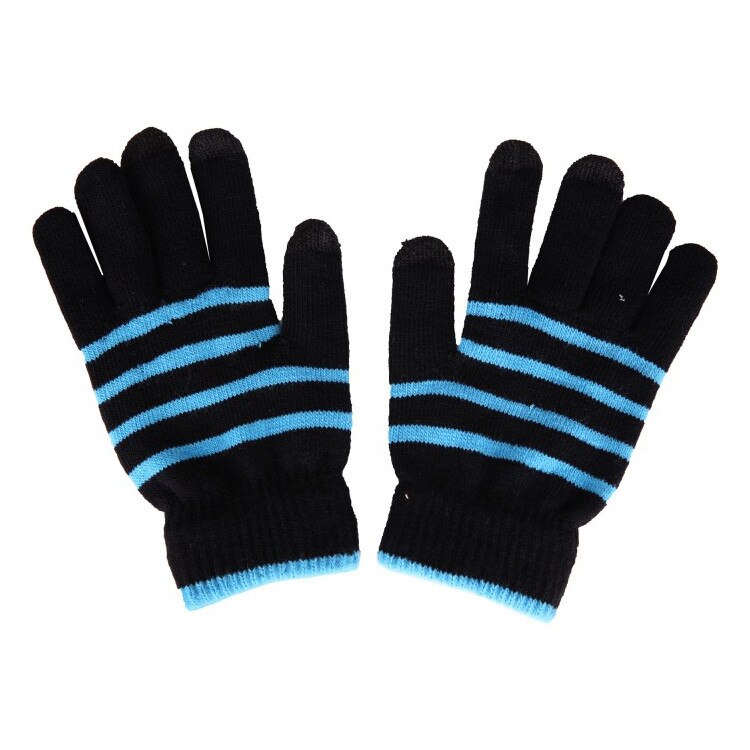 Manusi unisex, AKASHI, compatibile cu telefoanele touchscreen, S/M/L, Black/Blue