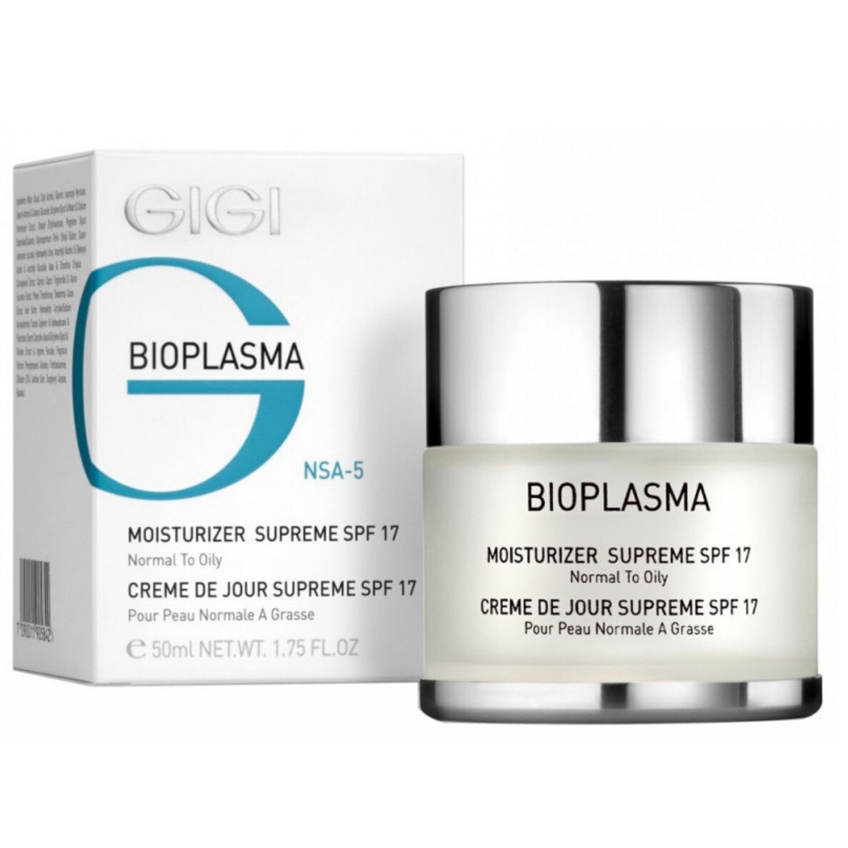 Crema de fata Bioplasma supreme hidratant SPF17 ten normal spre gras 50 ml Gigi Cosmetics