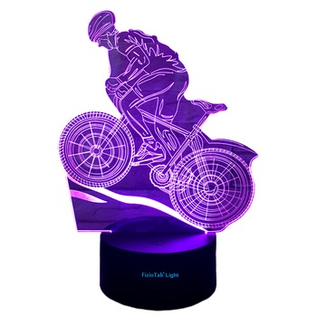 Lampa De Veghe 3D LED Bicicleta, FizioTab® Light, 7 Culori, Lumina Ambientala, Alimentare USB, Lampa Decorativa Birou, Dormitor, Camera Copiilor, Cadoul Ideal Lampa De Veghe 3D LED Bicicleta, FizioTab® Light, 7 Culori, Lumina Ambientala, Alimentare USB, Lampa Decorativa Birou, Dormitor, Camera Copiilor, Cadoul Ideal