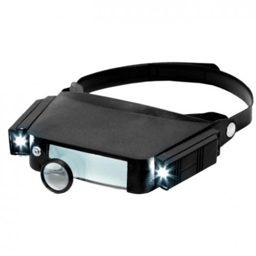 Lupa de lucru cu banderola de cap si iluminare LED Motor Starter, marire 1,8x, 2,3x si 4,80