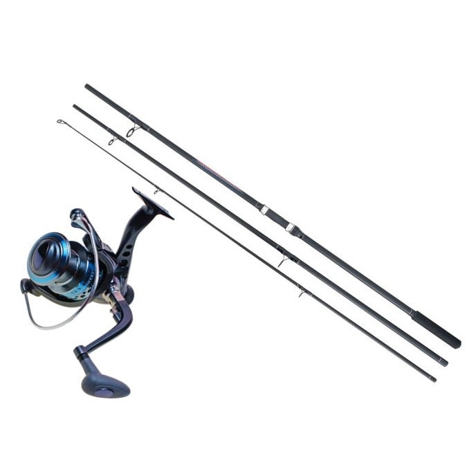 Set Lanseta, Baracuda, Master Carp, 3.90 metri, din 3 tronsoane, echipata cu Mulineta, WindBlade, G360RM, cu 6 rulmenti si tambur metalic