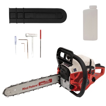 Pachet Promo 2019 Motoferastrau Micul Padurar 5600 + ulei amestec + ulei ungere + lama si lant de rezerva, 3 Cp, complet accesorizata Pachet Promo 2019 Motoferastrau Micul Padurar 5600 + ulei amestec + ulei ungere + lama si lant de rezerva, 3 Cp, complet accesorizata