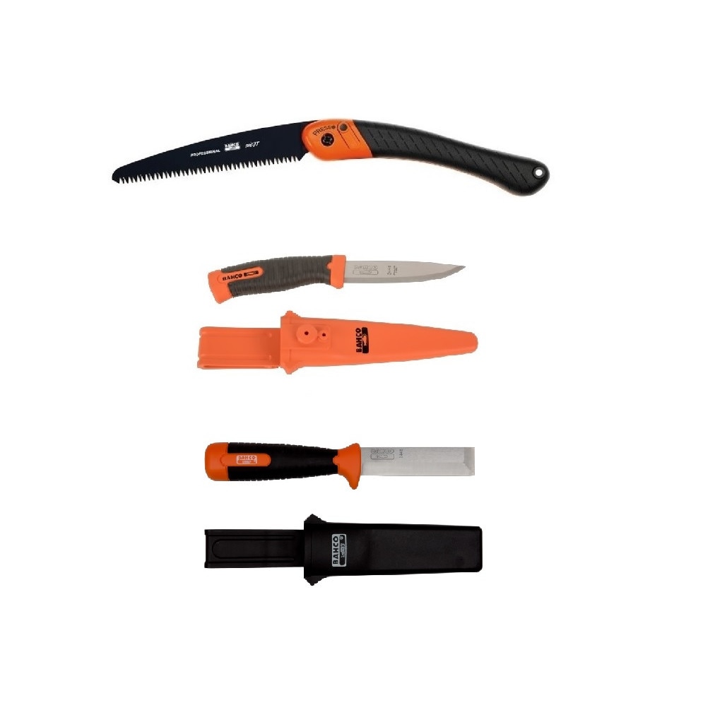 Set cutit/dalta tamplarie si fierastrau bushcraft Bahco, CBS39