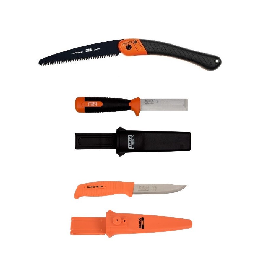 Set cutit/dalta tamplarie si fierastrau bushcraft Bahco, CBS40