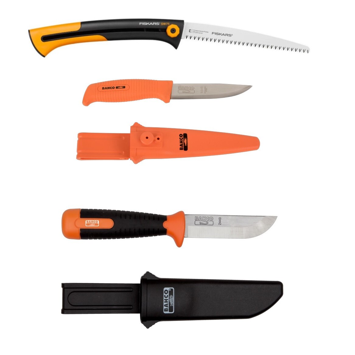 Set cutite si fierastrau bushcraft / camping/ vanatoare , Bahco/Fiskars, CBS46