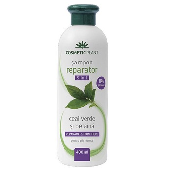 Sampon Reparator 5 in 1 cu Ceai Verde si Betaina 400ml Cosmetic Plant Sampon Reparator 5 in 1 cu Ceai Verde si Betaina 400ml Cosmetic Plant