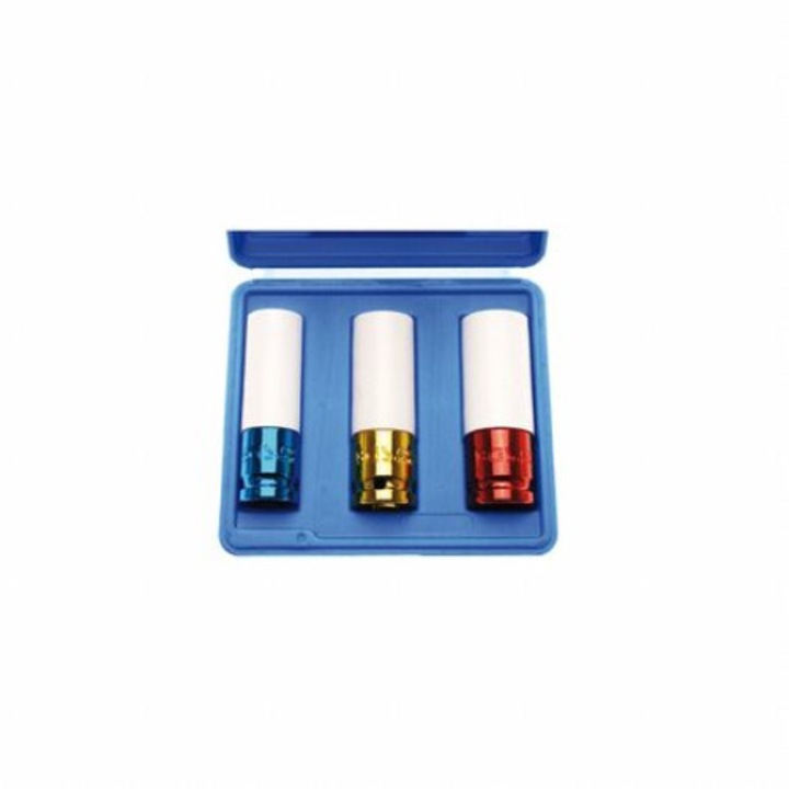 Set ERBA chei tubulare de impact cu protectie 1/2", 17-19-21 mm