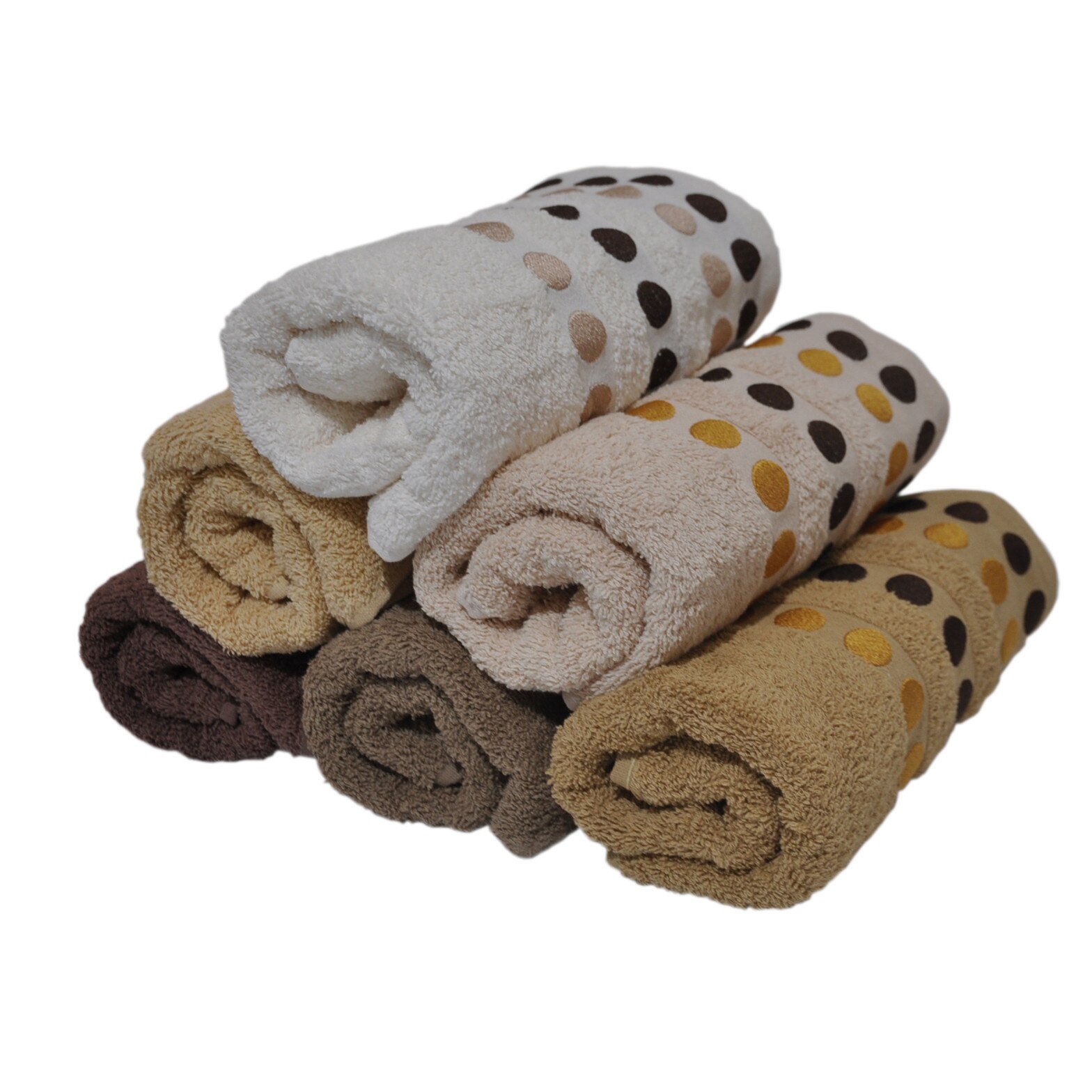 Set de 6 prosoape de fata, cu model, Cestepe, multicolor