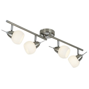 Plafoniera moderna crom+satin Modus 760050-4, cu spoturi directionabile, cu abajururi din sticla opal, G9, 4x3W, Esto Lighting Austria Plafoniera moderna crom+satin Modus 760050-4, cu spoturi directionabile, cu abajururi din sticla opal, G9, 4x3W, Esto Lighting Austria