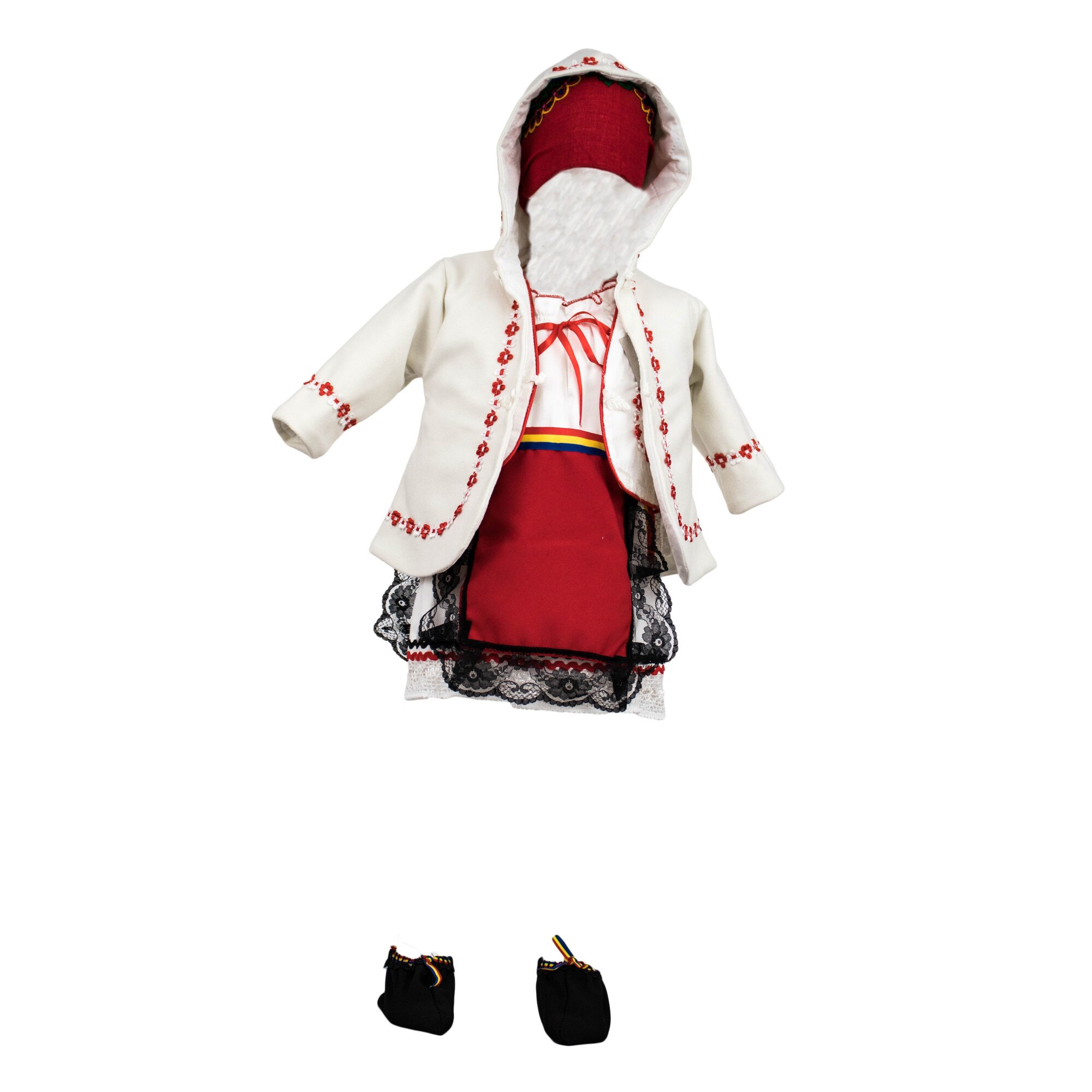 Rochie botez traditional, Ioana multicolora, varsta 3-6 luni