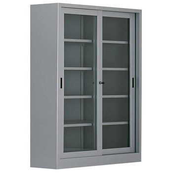 Dulap metalic cu usi culisante de sticla 8 rafturi, 1800x450x2000 mm (LxlxH), 65 kg/polita Dulap metalic cu usi culisante de sticla 8 rafturi, 1800x450x2000 mm (LxlxH), 65 kg/polita