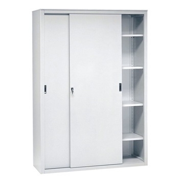 Dulap metalic cu usi glisante si 8 rafturi, 1500x450x2000 mm (LxlxH), 65 kg/polita Dulap metalic cu usi glisante si 8 rafturi, 1500x450x2000 mm (LxlxH), 65 kg/polita