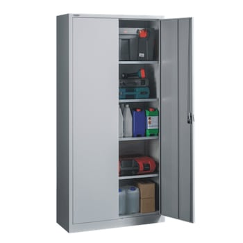 Dulap metalic S1980 profesional cu 4 rafturi, 1000x420x1980 mm, 130 kg/polita, First, usi gri Dulap metalic S1980 profesional cu 4 rafturi, 1000x420x1980 mm, 130 kg/polita, First, usi gri