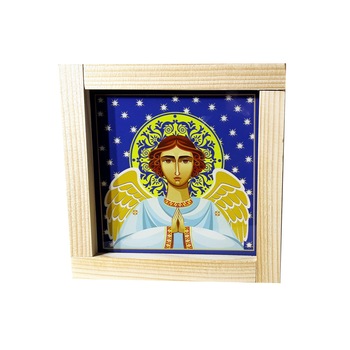 Cadou pentru casa, Regalo - Icoana luminoasa Inger pazitor, bleo, 12,5 cm Cadou pentru casa, Regalo - Icoana luminoasa Inger pazitor, bleo, 12,5 cm