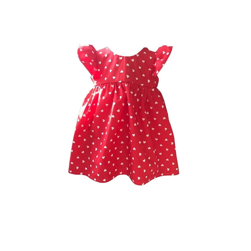 Rochie, Bella, cu inimioare , bumbac, 1an