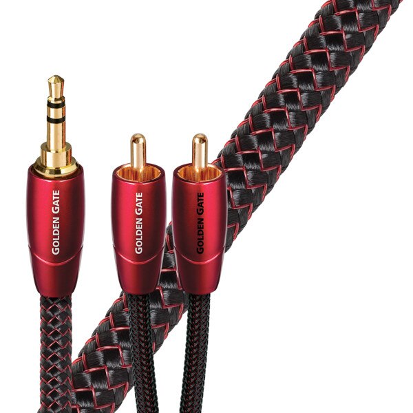 Cablu audio jack 3.5mm - 2RCA AudioQuest Golden Gate, 2m