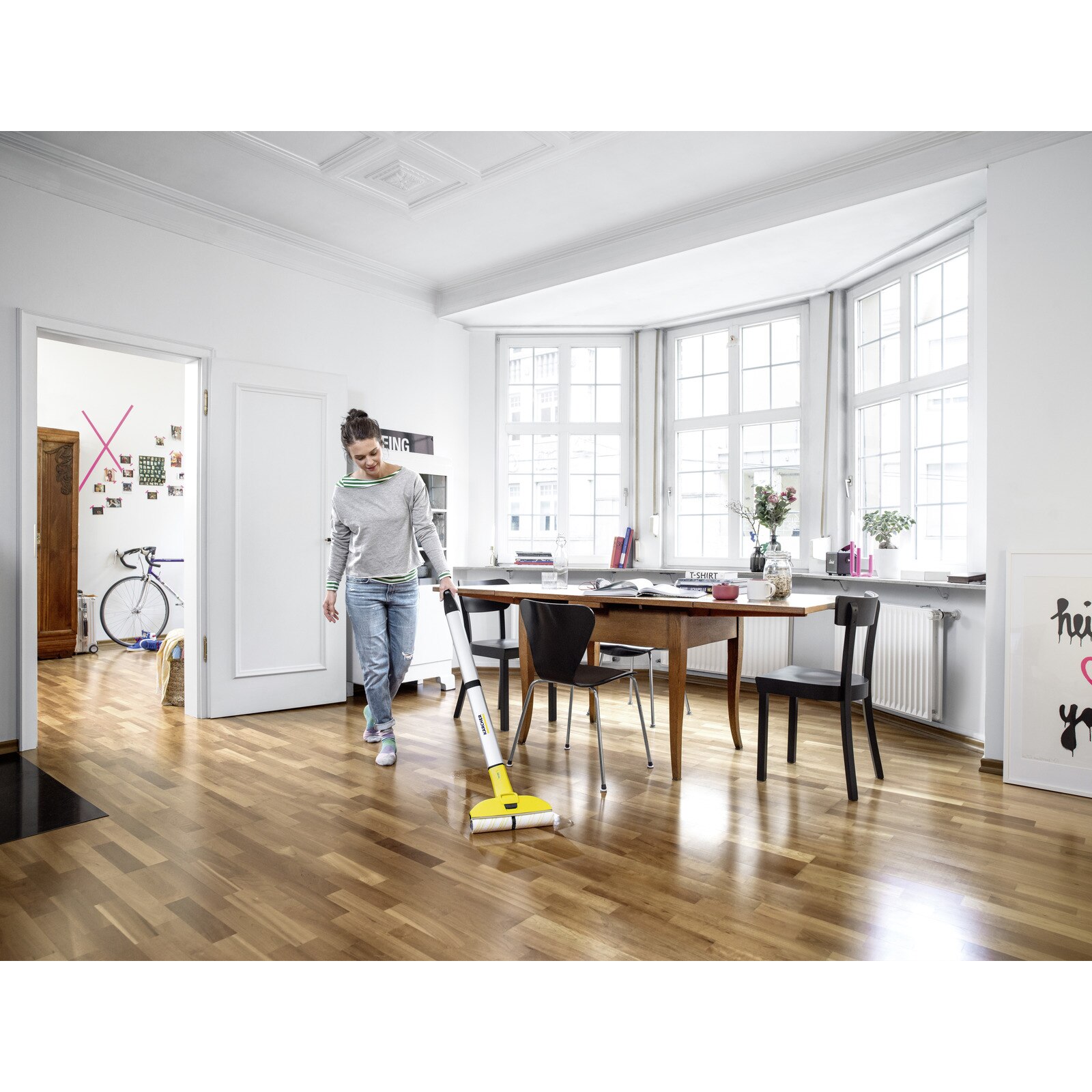 Mop electric Karcher FC 3 Cordless, LiIon 7.2V, 500 rpm, sistem cu