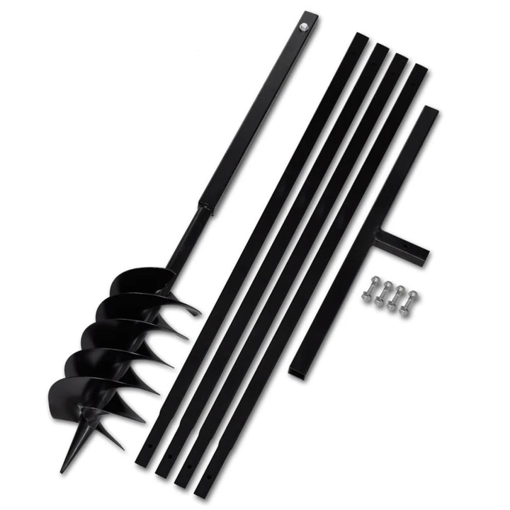 vidaXL Föld Fúró 150 mm Fogantyú Hosszabbító Csö 5 m Acél 9.39 kg 270527