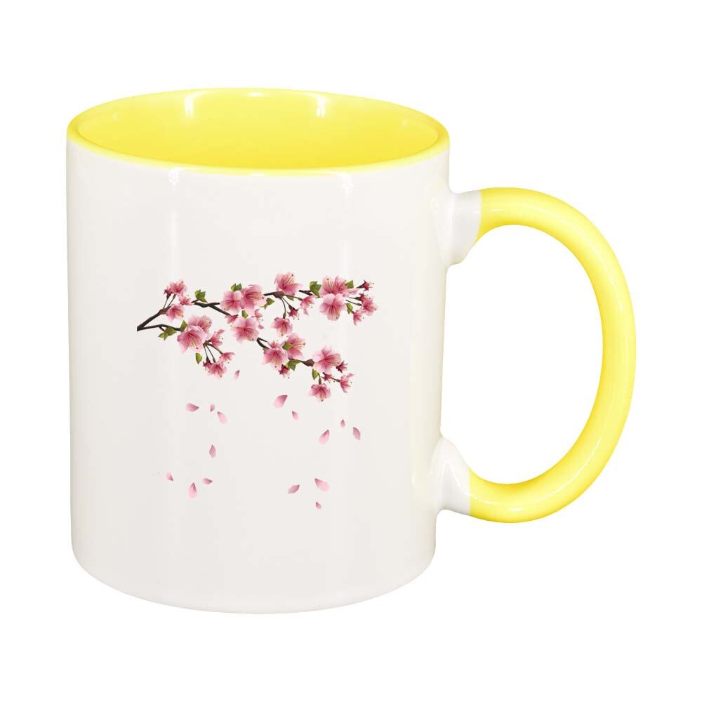 Cana Floare, interior galben, 330ml, D214