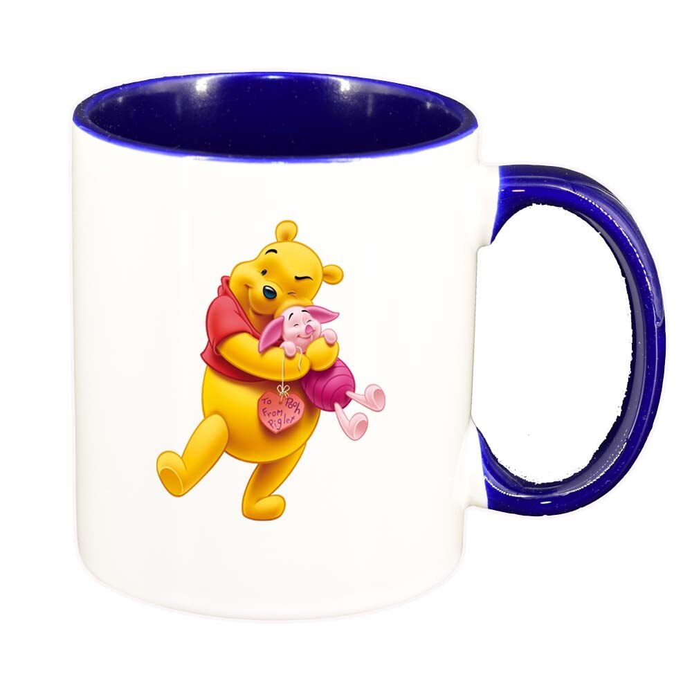 Cana Winnie, interior albastru inchis, 330ml, D218