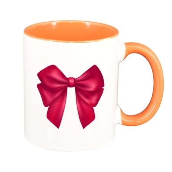 Cana Bow, interior portocaliu, 330ml, D217 Cana Bow, interior portocaliu, 330ml, D217