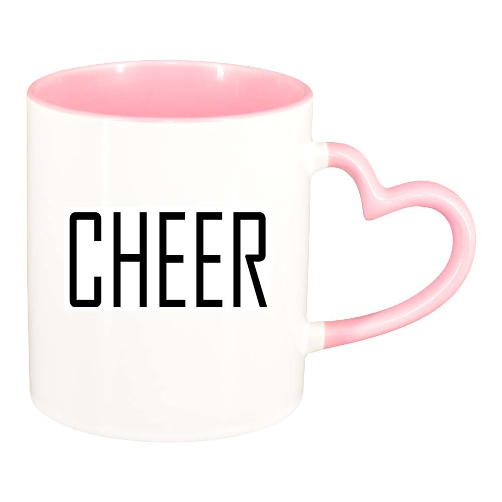 Cana Cheer, interior roz, maner inima, 330ml, D219