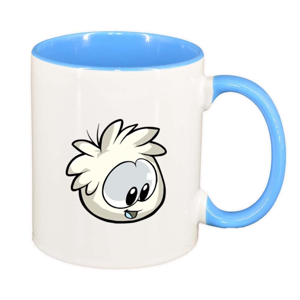 Cana Cartoon, interior albastru, 330ml, D220