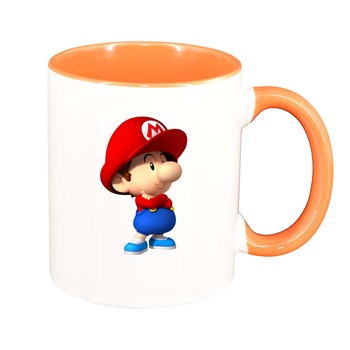 Cana Mario, interior portocaliu, 330ml, D223 Cana Mario, interior portocaliu, 330ml, D223