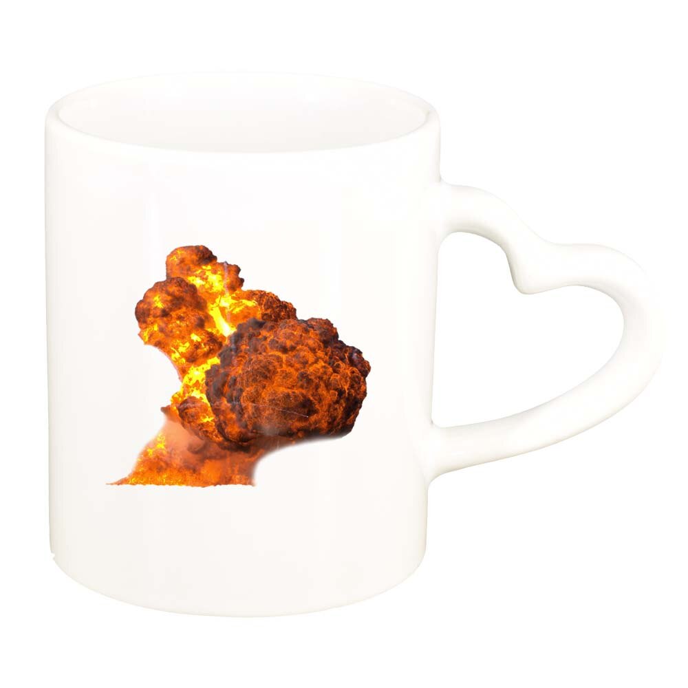 Cana Fire, alb, maner inima, 330ml, D225