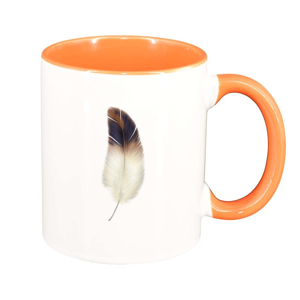 Cana Feather, interior portocaliu, 330ml, D232