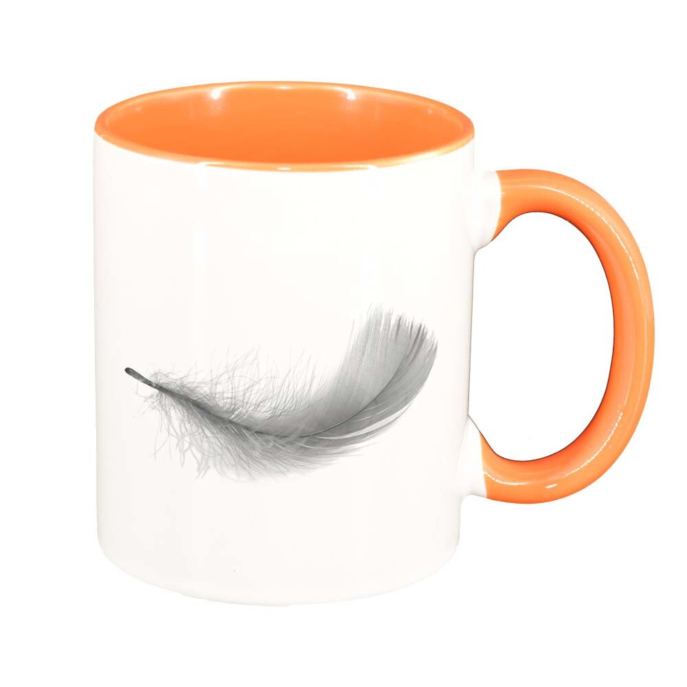 Cana Feather, interior portocaliu, 330ml, D231