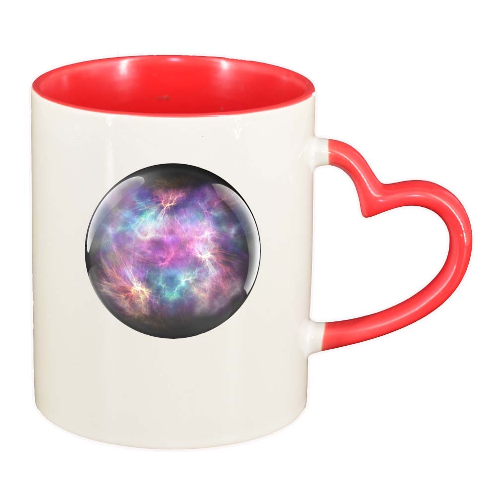 Cana Space, interior rosu, maner inima, 330ml, D229