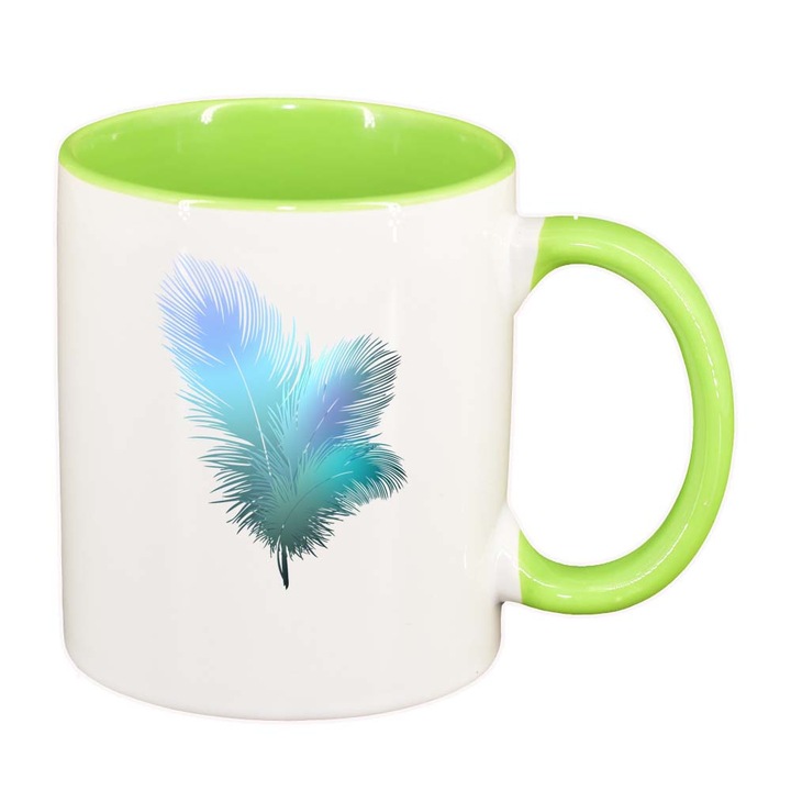 Cana Feather, interior verde deschis, 330ml, D230