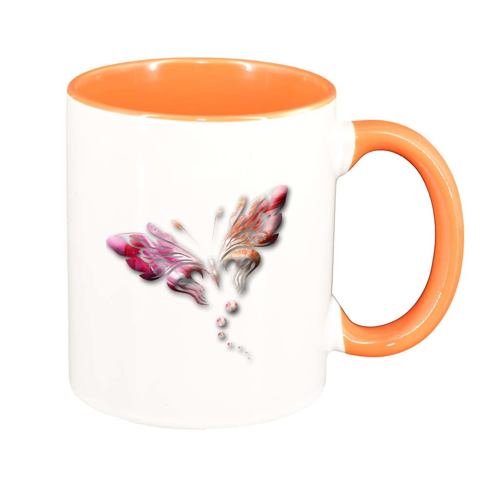 Cana Fluture, interior portocaliu, 330ml, D233