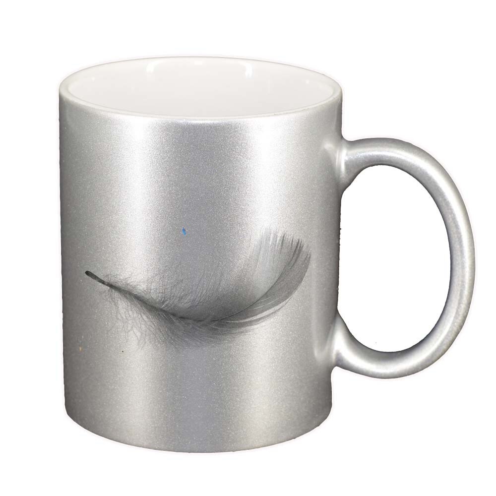 Cana Feather, argintiu sidefata, 330ml, D231