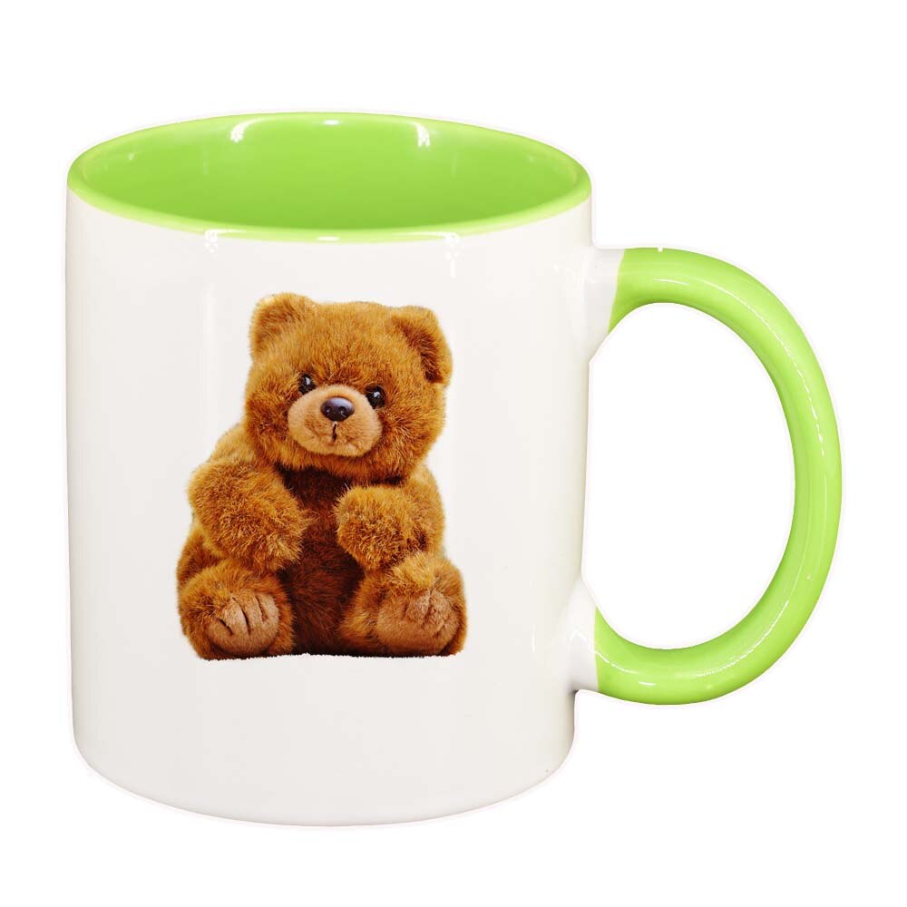 Cana Teddy, interior verde deschis, 330ml, D236