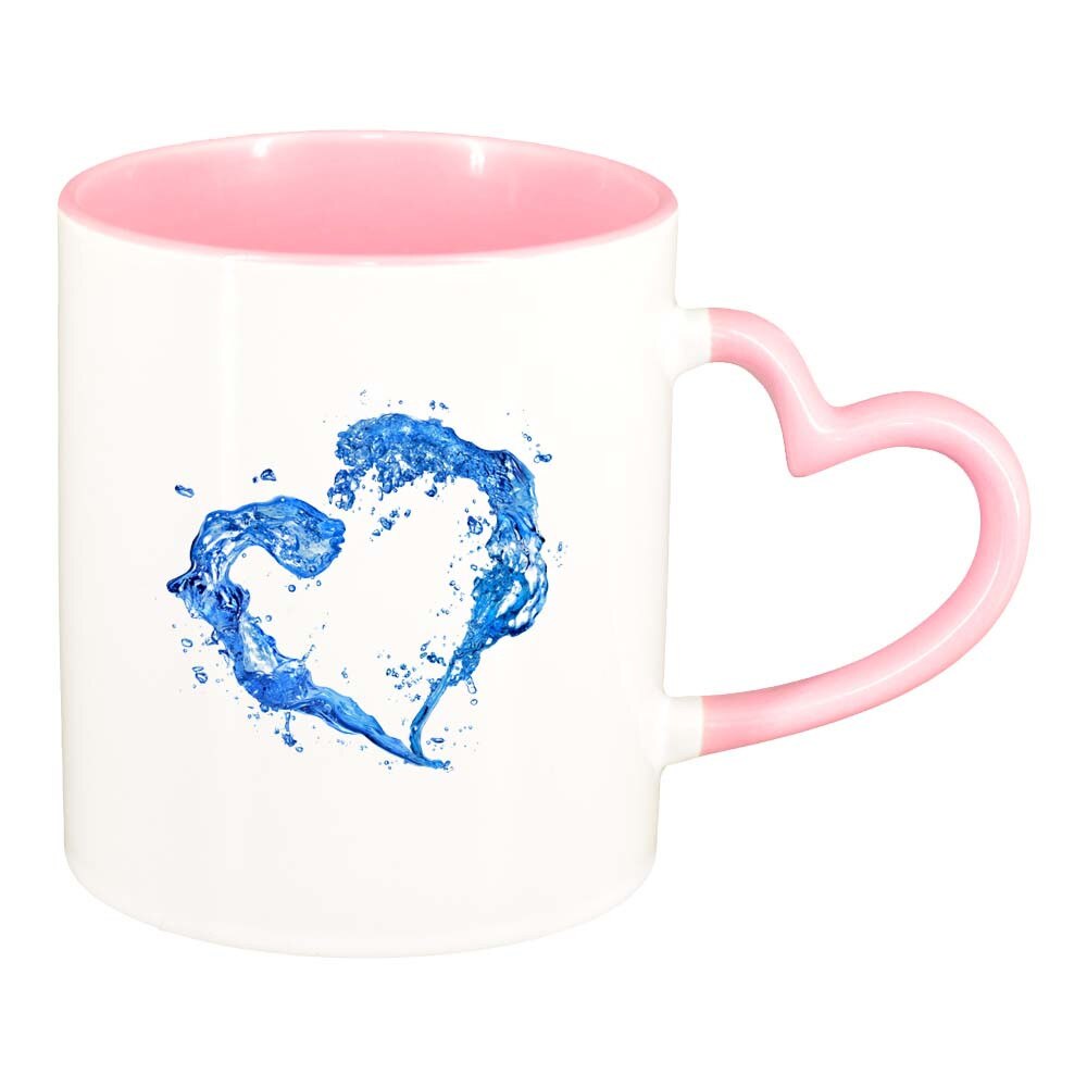 Cana Inima, interior roz, maner inima, 330ml, D235