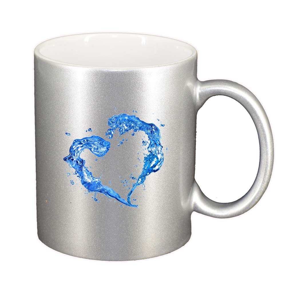 Cana Inima, argintiu sidefata, 330ml, D235