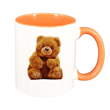 Cana Teddy, interior portocaliu, 330ml, D236 Cana Teddy, interior portocaliu, 330ml, D236