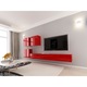 Set Mobila Living Modular Quadro 17 , MDF Lucios, ROSU, Dimensiune 310 cm
