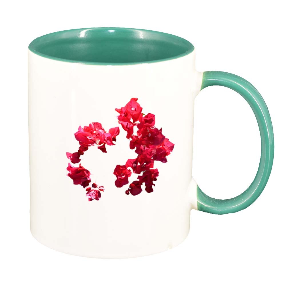 Cana Floare, interior verde, 330ml, D247