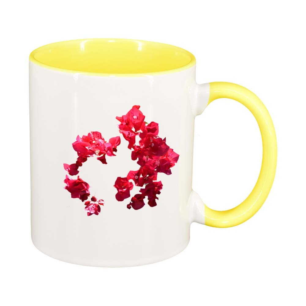 Cana Floare, interior galben, 330ml, D247