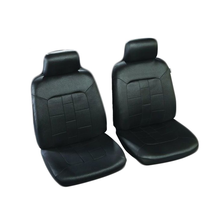 Комплект калъфи за предни седалки Auto Salvador SI-A48B, T1, полиестер, 4 броя, черни + подарък освежител за въздух за кола