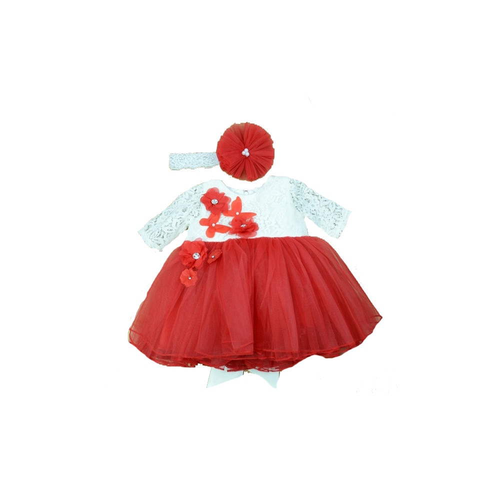 Set 2 piese pentru fete Colibri 1112, Rosu, 3-6 luni