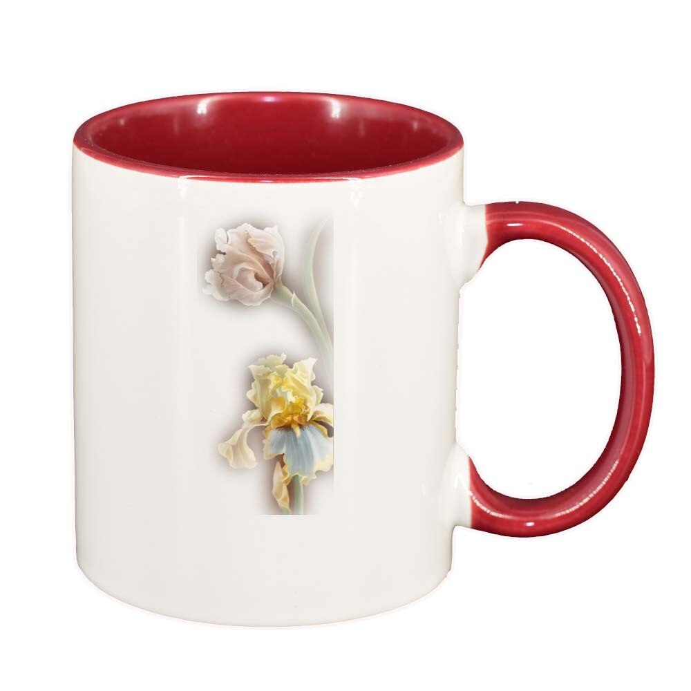 Cana Floare, interior rosu, 330ml, D254