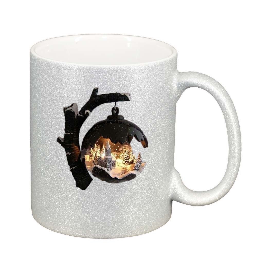 Cana Iarna, argintiu sidefata glitter, 330ml, D251