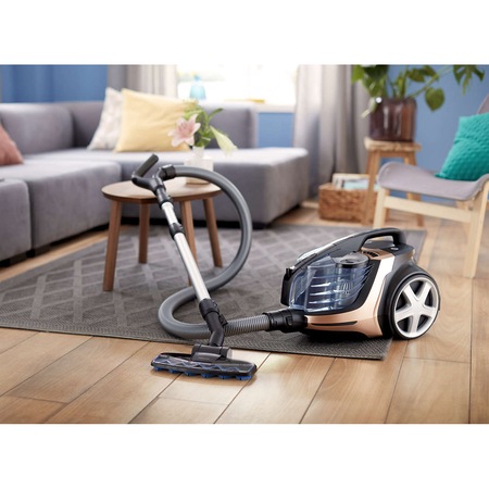 Aspirator fara sac Philips PowerPro Ultimate FC9928/09, 650 W, 3 L, Filtru Anti-alergeni, Perie TriActiveMax, 3 L, Telecomanda, Aramiu