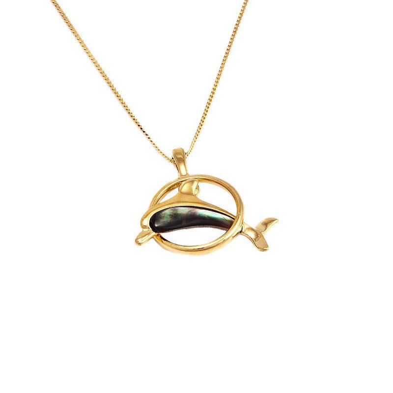 Pandantiv Ariki MP887 cu sidef Mother Of Pearl, placat cu aur