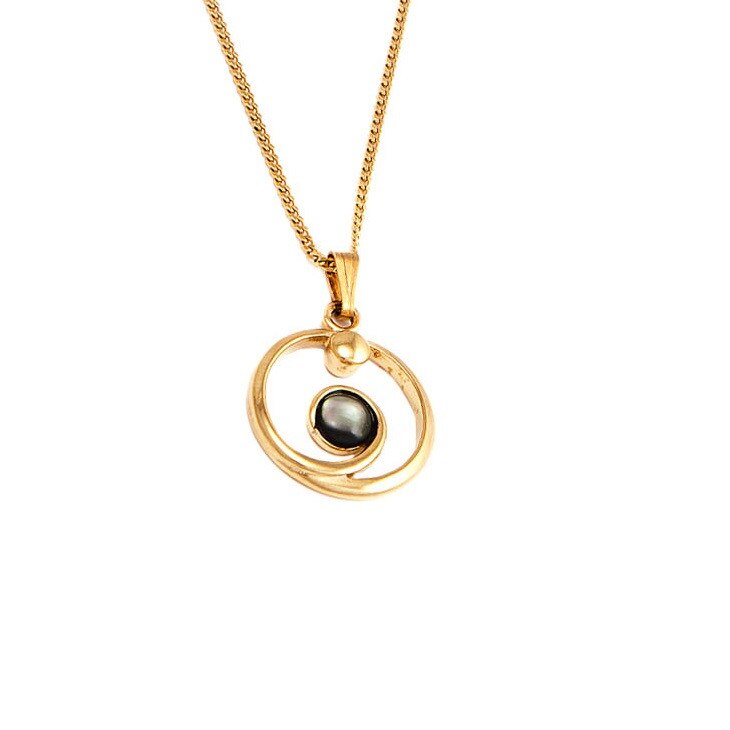 Pandantiv Ariki MP590 cu sidef Mother Of Pearl, placat cu aur