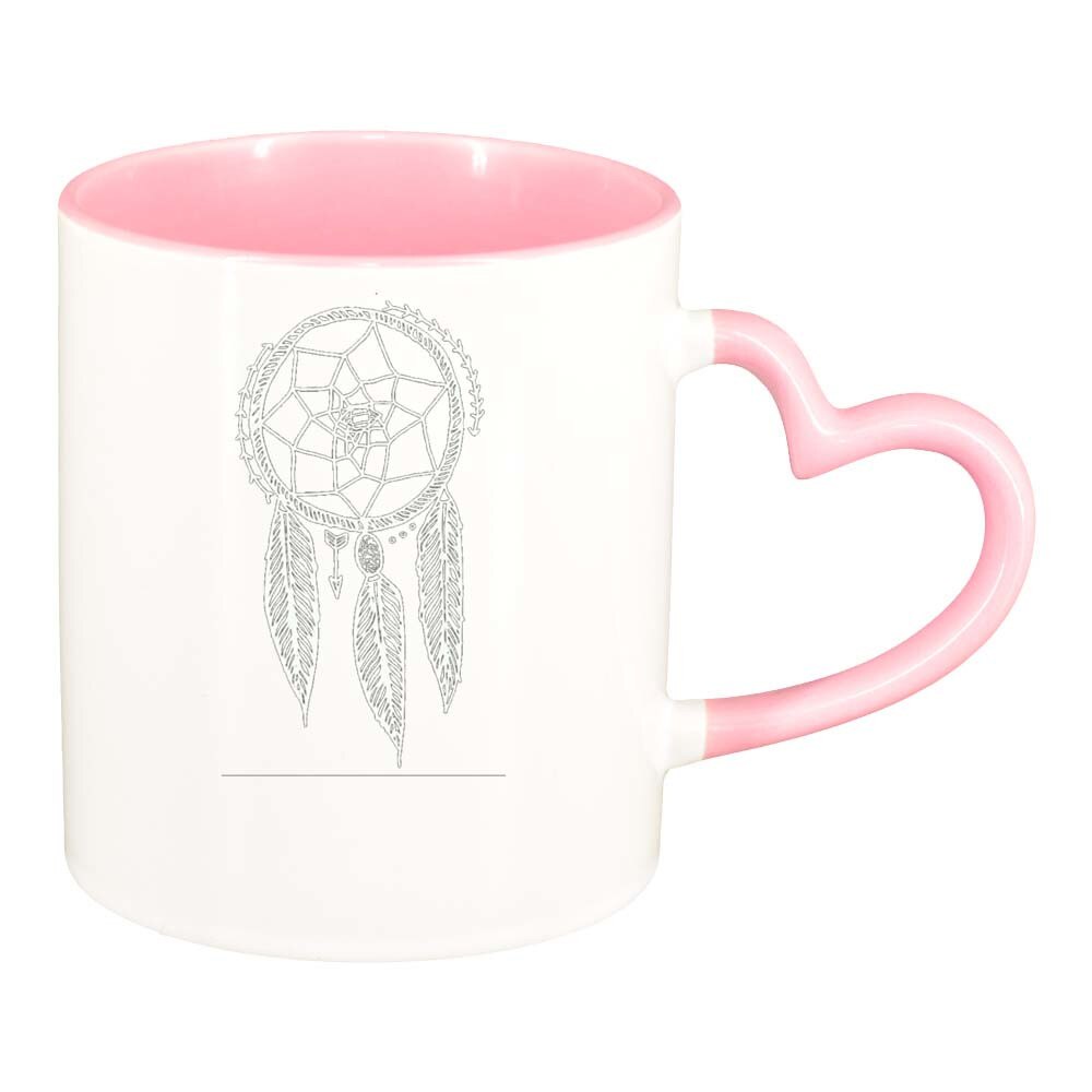 Cana Dream Catcher, interior roz, maner inima, 330ml, D261